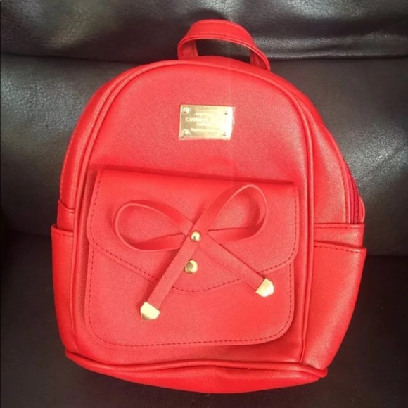 Mini red bow backpack. Brand new no tags - Picture 1 of 2